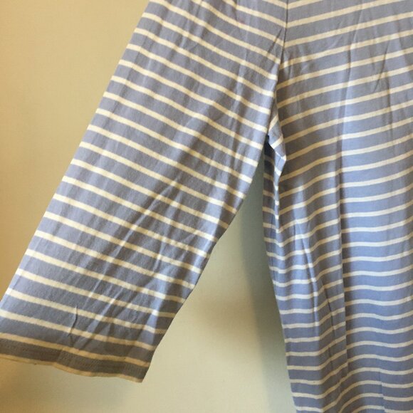Talbots Cotton Modal Stripes & Lace Tie Up Top - Picture 5 of 14